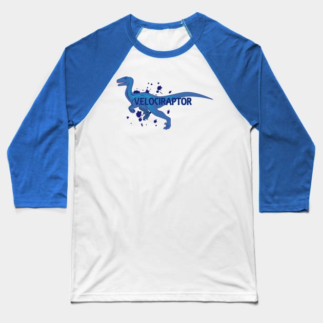 Velociraptor Baseball T-Shirt by SakuraDragon